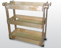 Тележка для спортинвентаря и игрушек (3 полки) 115х50х90см (фанера лак) - fgospostavki.ru - Одинцово