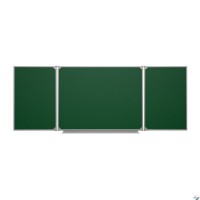 Меловая доска аудиторная трехэлементная магнитная зеленая полимерная (3000*1000) - fgospostavki.ru - Одинцово
