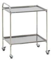 Столик процедурный передвижной с двумя полками из нержавеющей стали - fgospostavki.ru - Одинцово