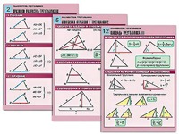 Комплект таблиц по геометрии "Планиметрия. Треугольники" (14 таблиц, формат А1, ламинированные) - fgospostavki.ru - Одинцово