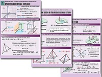 Комплект таблиц по геометрии "Стереометрия. Векторы и координаты в пространстве" (8 таблиц, А1, ламинированные) - fgospostavki.ru - Одинцово