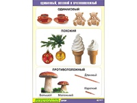 Таблица демонстрационная "Одинаковый, похожий и противоположный" (винил 70x100) - fgospostavki.ru - Одинцово