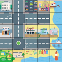 Тематическое поле-маршрутизатор «На берегу моря» для мини-робота Bee-Bot/Blue-Bot - fgospostavki.ru - Одинцово