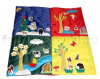 Дидактический коврик "Времена года" с дополнительными аппликациями животных - fgospostavki.ru - Одинцово