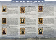 Стенд "Великие русские художники" - fgospostavki.ru - Одинцово