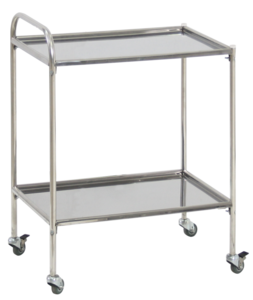 Столик процедурный передвижной с двумя полками из нержавеющей стали - fgospostavki.ru - Одинцово