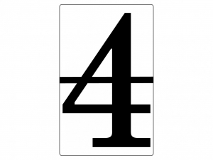 Набор магнитных карточек "Произвольный размер "4" (6 штук) - fgospostavki.ru - Одинцово