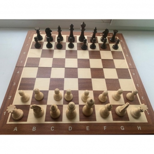 Шахматные фигуры Стаунтон Премиум № 5 со складной турнирной доской - fgospostavki.ru - Одинцово