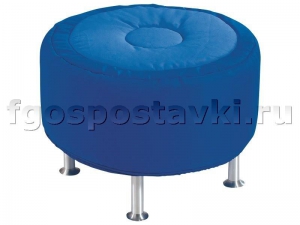 Пуф круглый на хромированных ножках - fgospostavki.ru - Одинцово