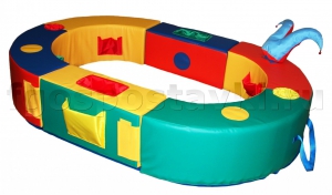 Манеж овальный 150х100х30 см (без мягкого дна) - fgospostavki.ru - Одинцово