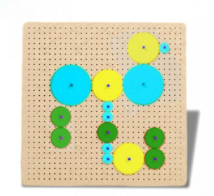 Тактильно-развивающая панель с разноцветными шестеренками - fgospostavki.ru - Одинцово