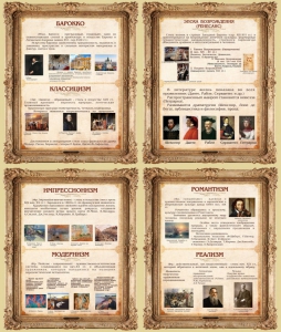 Стенд "Художественные стили" - fgospostavki.ru - Одинцово