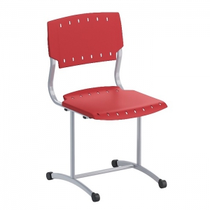 Стул ученический, на плоскоовальной трубе. Сиденье и спинка пластик - fgospostavki.ru - Одинцово