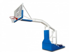 Стойка баскетбольная мобильная складная с выносом 2,25 метра с электроподъемом стрелы (без противовесов) - fgospostavki.ru - Одинцово