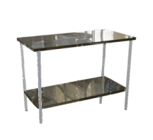 Стол на металлическом каркасе с полкой 900*1200*750(900) - fgospostavki.ru - Одинцово