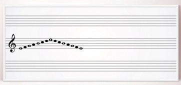 Настенная магнитно-маркерная доска с нотным станом и знаками музыкальной нотации. Вариант 2 - fgospostavki.ru - Одинцово