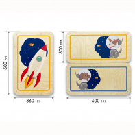 Набор стеновых панелей «Мы в Космосе - Белка и Стрелка» - fgospostavki.ru - Одинцово