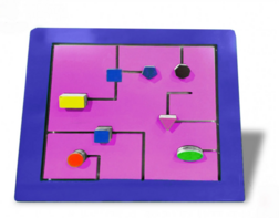 Тактильно-развивающая панель с геометрическими фигурами - fgospostavki.ru - Одинцово