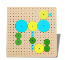 Тактильно-развивающая панель с разноцветными шестеренками - fgospostavki.ru - Одинцово