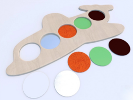 Тактильные разноцветные дощечки «Самолетик» - fgospostavki.ru - Одинцово